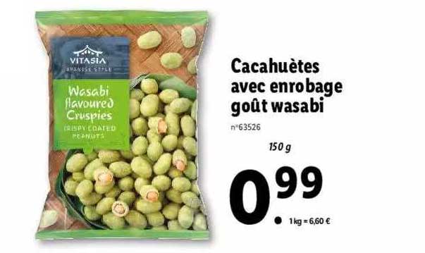 cacahuètes avec enrobage goût wasbi vitasia
