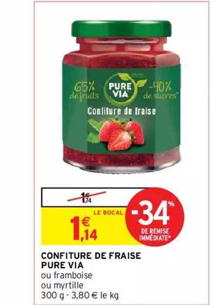 confiture de fraise pure via