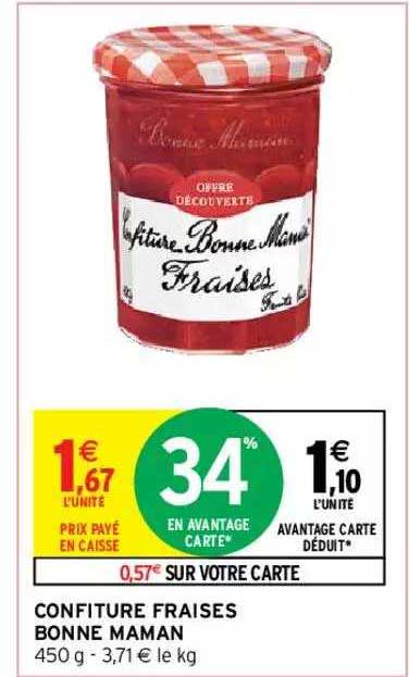 confiture fraises bonne maman
