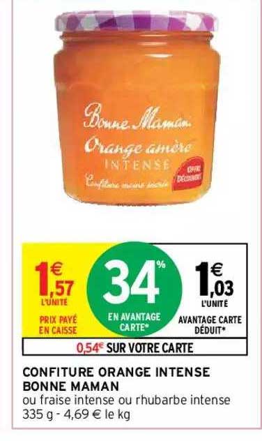 confiture orange intense bonne maman