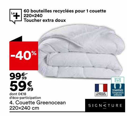 couette greenocean 220 x 240 cm signature
