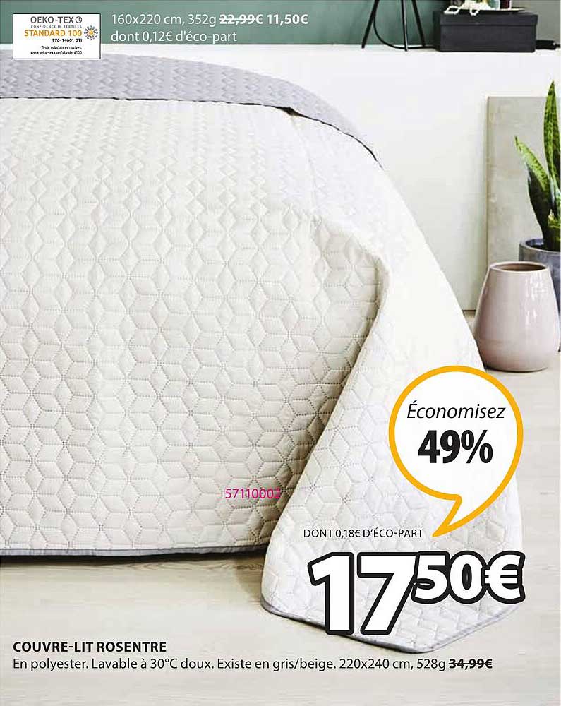 couvre-lit rosentre