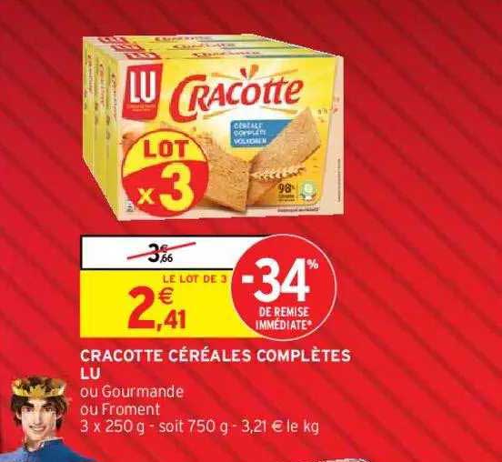 cracotte céréales complètes lu