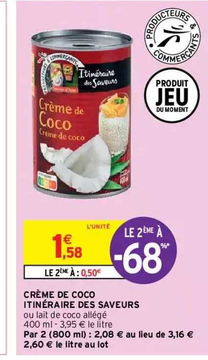 Crème De Coco Itinéraire Des Saveurs