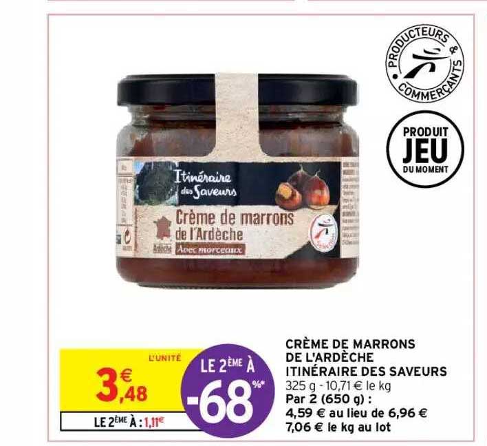 crème de marrons de l'ardèche itinéraire des saveurs