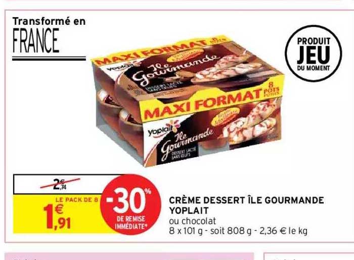 Crème Dessert île Gourmande Yoplait