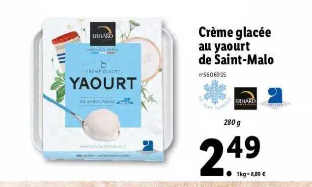 crème glacée au yaourt de saint-malo