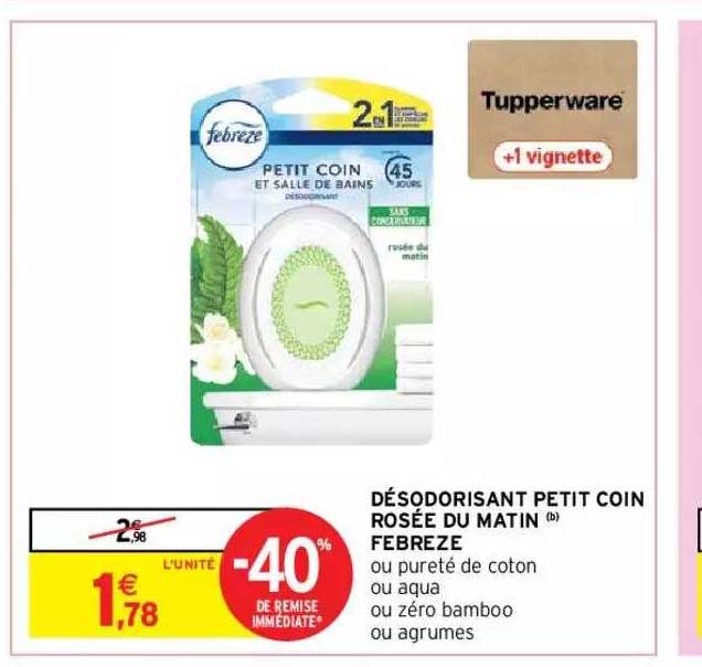 désodorisant petit coin rosée du matin febreze