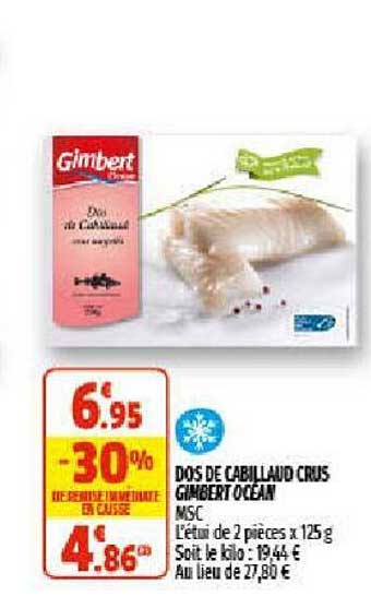 Dos De Cabillaud Crus Gimbert Océan
