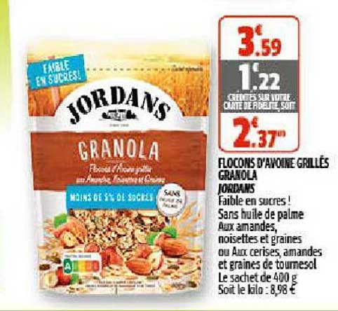 Flocons D'avoine Grillés Granola Jordans