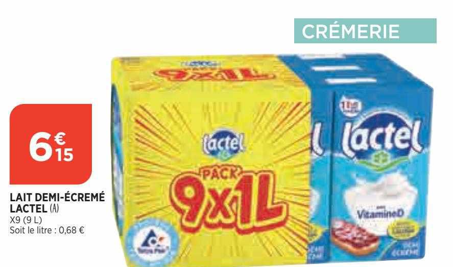 lait demi-écrémé lactel