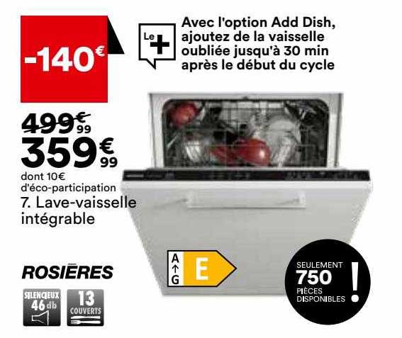 lave-vaisselle intégrable rosières