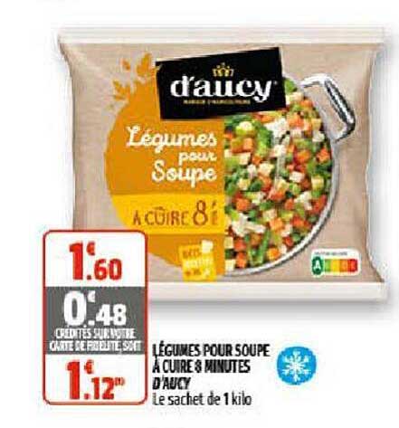 légumes pour soupe à cuire 8 minutes d'aucy