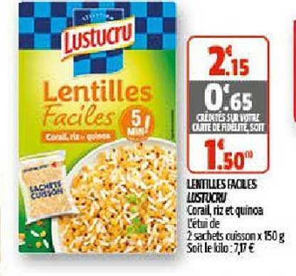 lentilles faciles lustucru