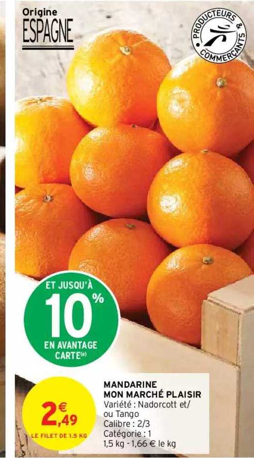mandarine mon marché plaisir