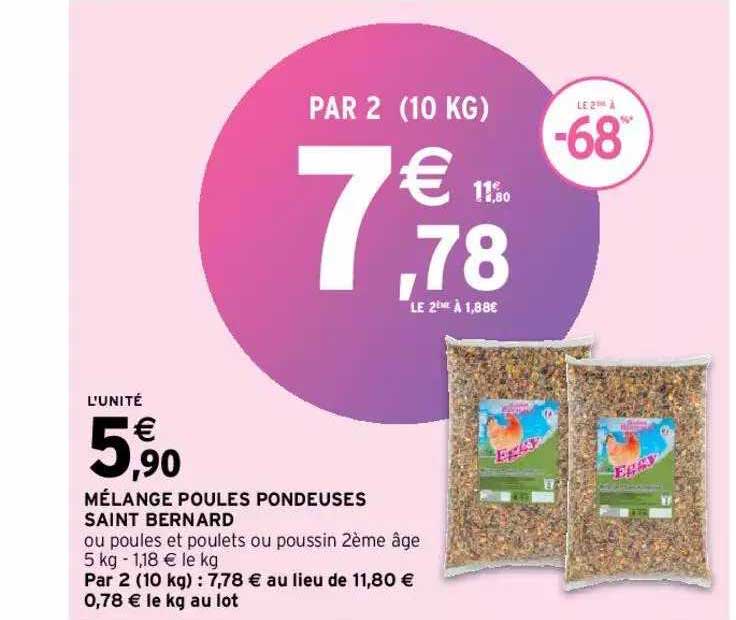 Mélange Poules Pondeuses Saint Bernard