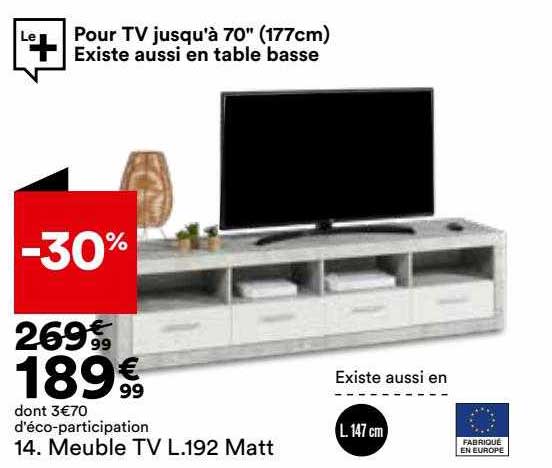 meuble tv l.192 matt