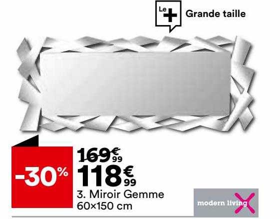 miroir gemme 60 x 150 cm modern living