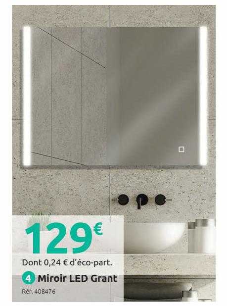 miroir led grant