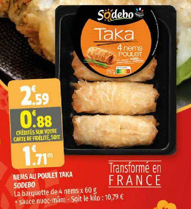 nems au poulet taka sodebo