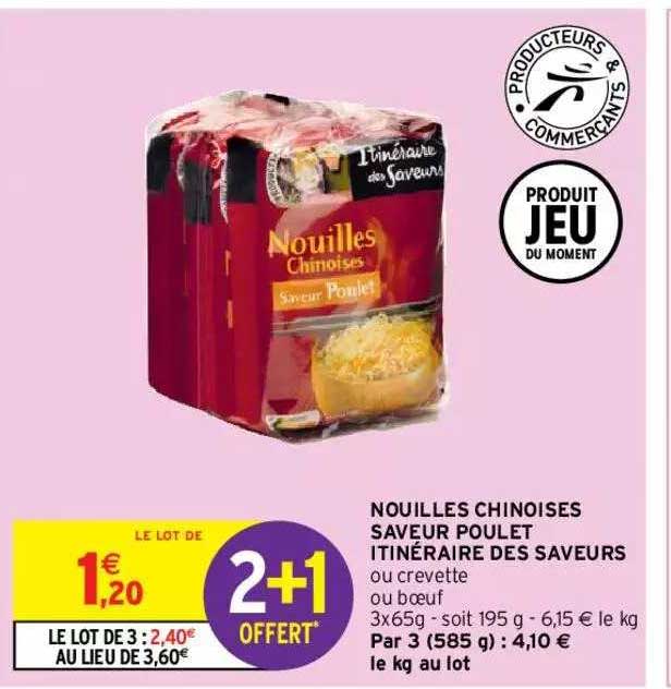 nouilles chinoises saveur poulet itinéraire des saveurs