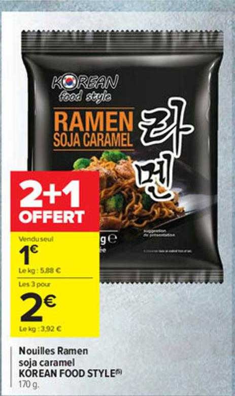 nouilles ramen soja caramel korean food style