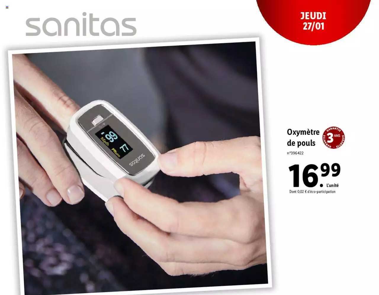 oxymètre de pouls sanitas