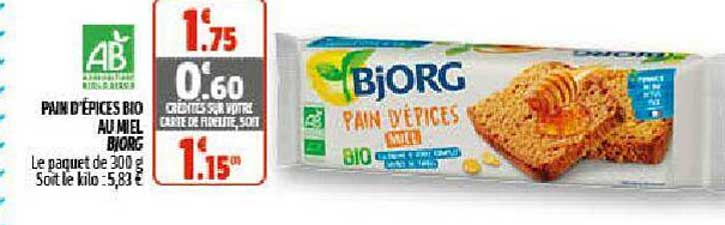 Pain D'épices Bio Au Miel Bjorg