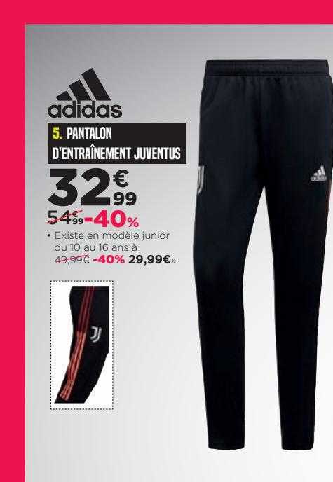 pantalon d'entraînement juventus adidas