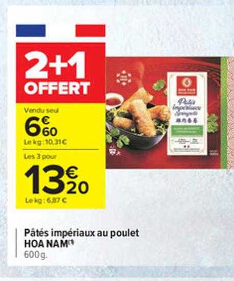 pâtés impériaux au poulet hoa nam