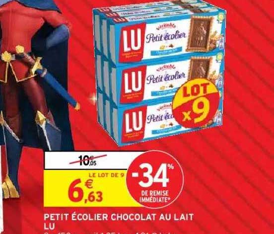 Petit écolier Chocolat Au Lait Lu