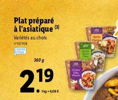 plat préparé à l'asiatique