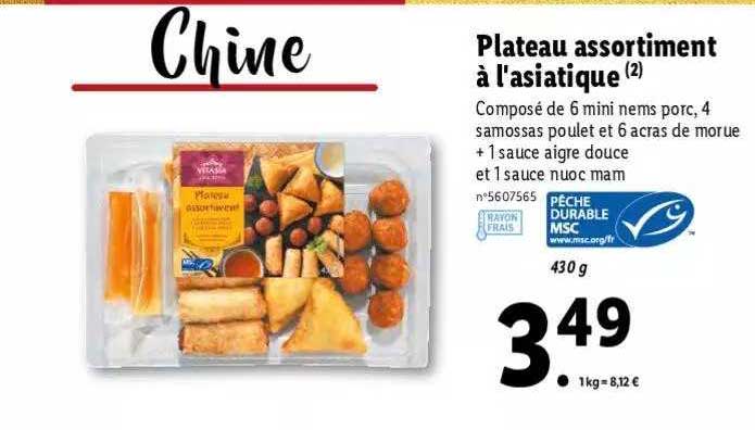 Plateau Assortiment à L'asiatique Vitasia