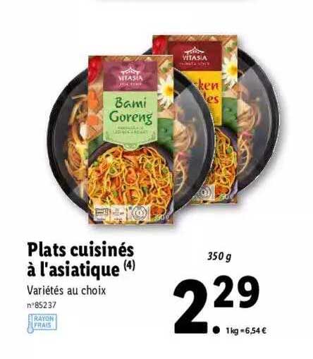 plats cuisinés à l'asiatique