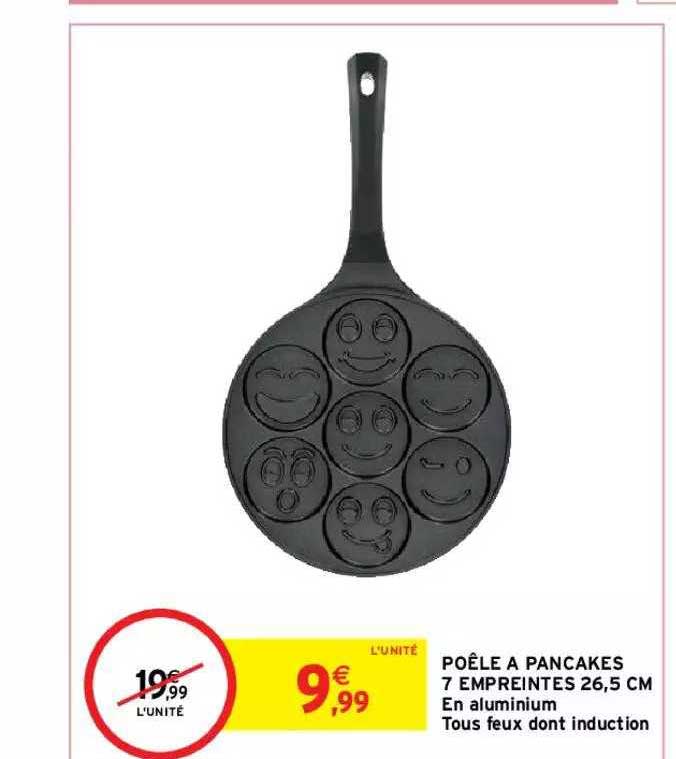 poêle à pancakes 7 empreintes 26,5 cm