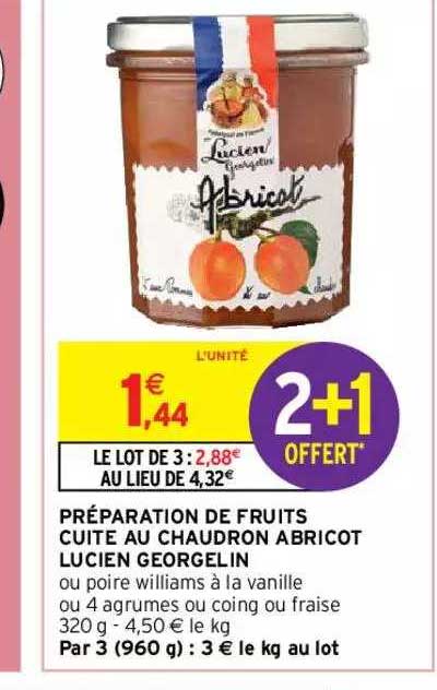 préparation de fruits cuite au chaudron abricot lucien georgelin