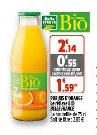 pur jus d'orange le réflexe bio belle france