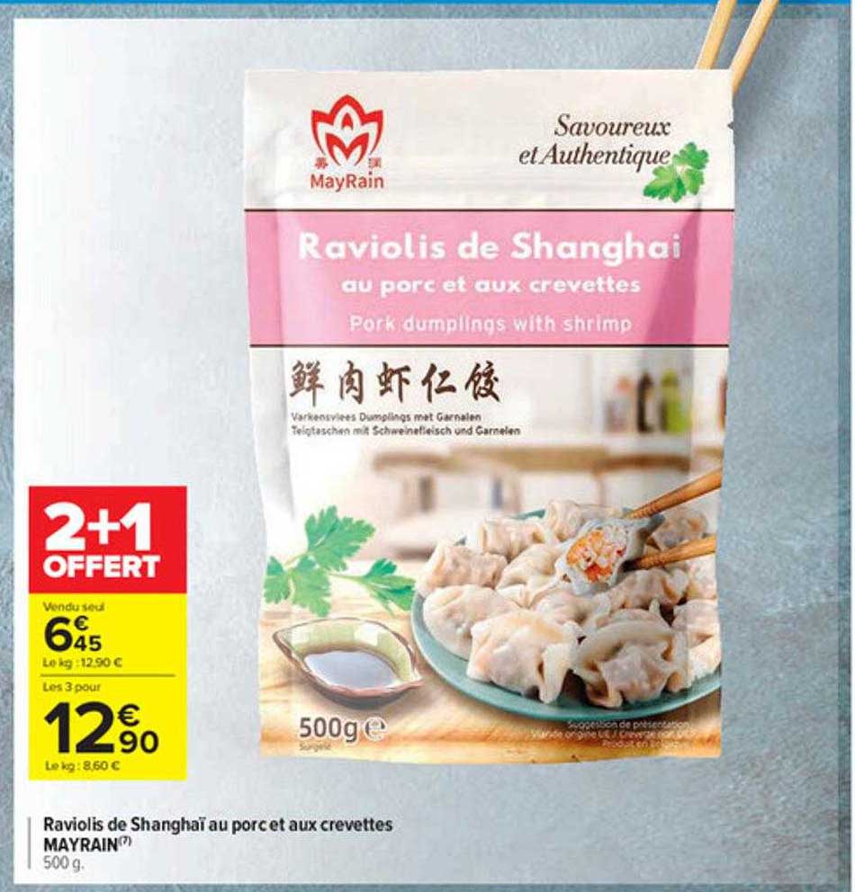 raviolis de shanghaï au porc et aux crevettes mayrain
