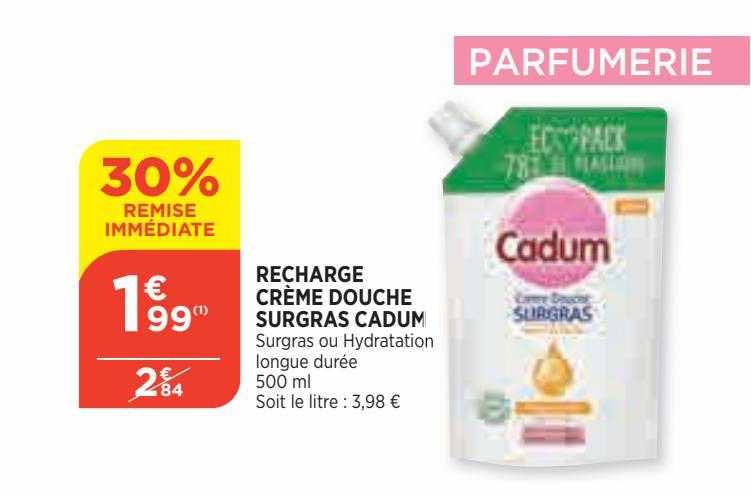 recharge crème douche surgras cadum