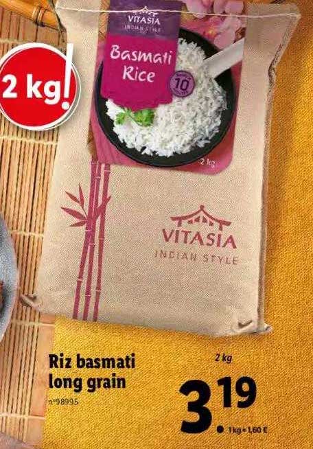 Riz Basmati Long Grain Vitasia