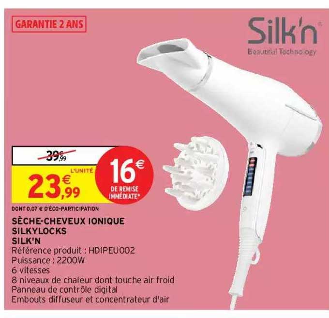 sèche-cheveux ionique silkylocks silk'n
