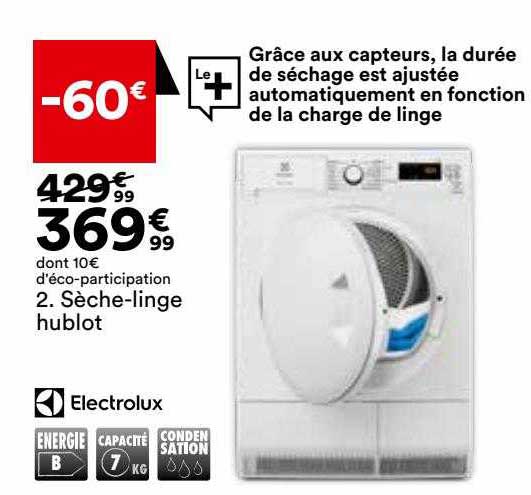 sèche-linge hublot electrolux