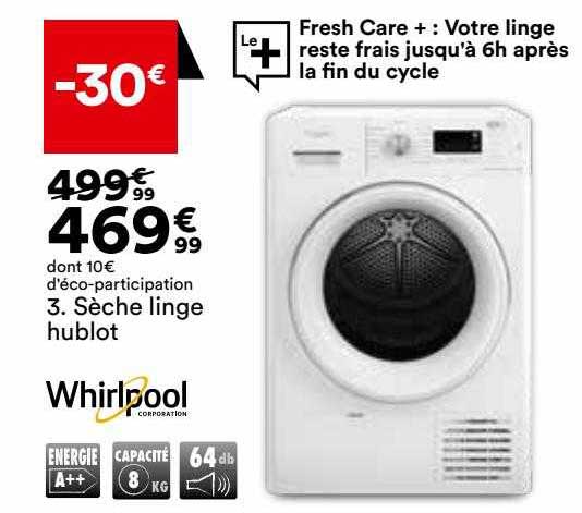 Sèche Linge Hublot Whirlpool