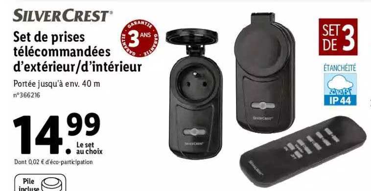 Set De Prises Télécommandées D'extérieur - D'intérieur