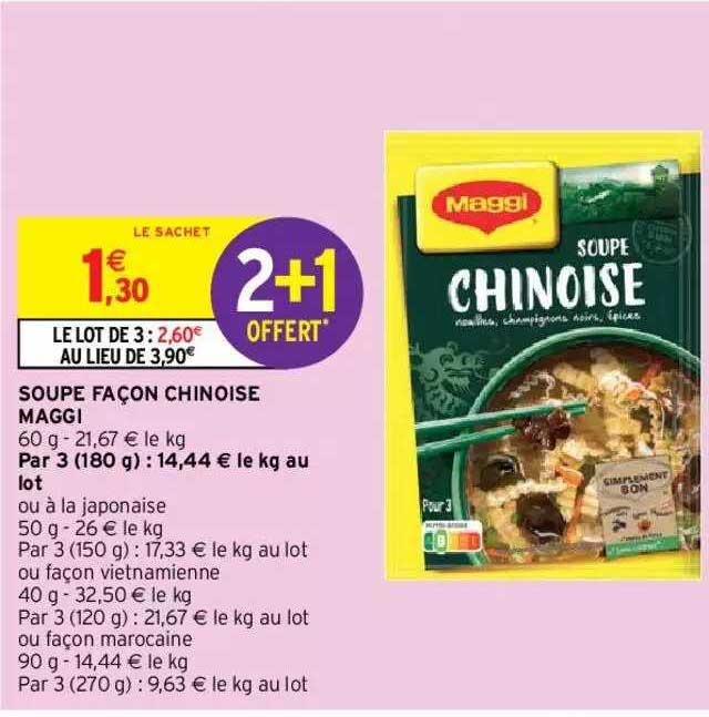 soupe façon chinoise maggi