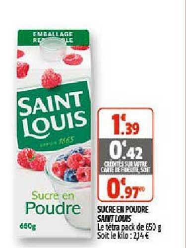 sucre en poudre saint louis
