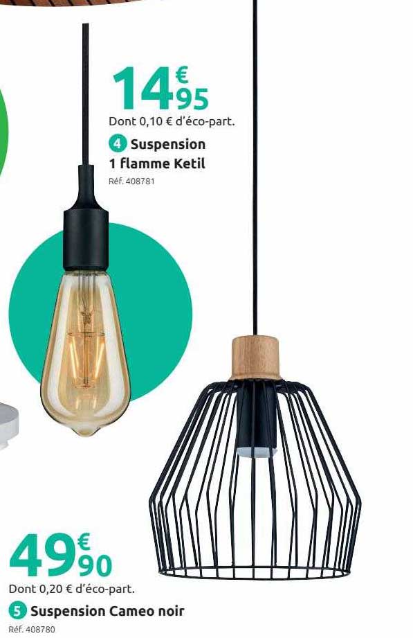 suspension cameo noir