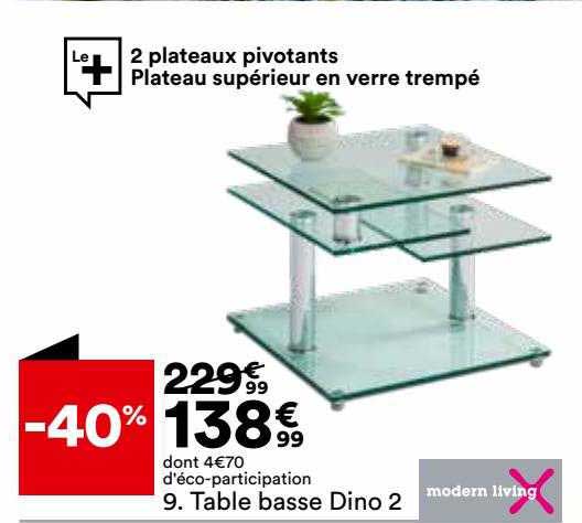 table basse dino 2 modern living