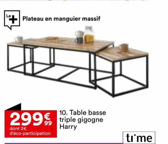 table basse triple gigogne harry time