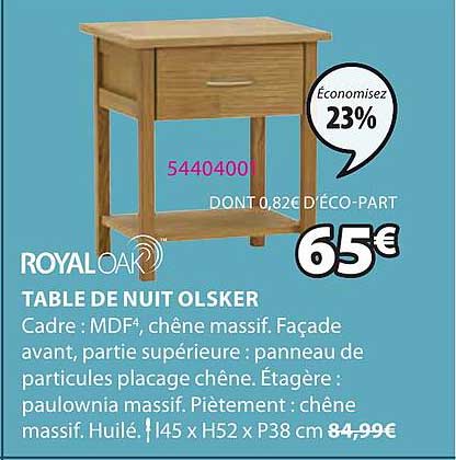 table de nuit olsker royal oak